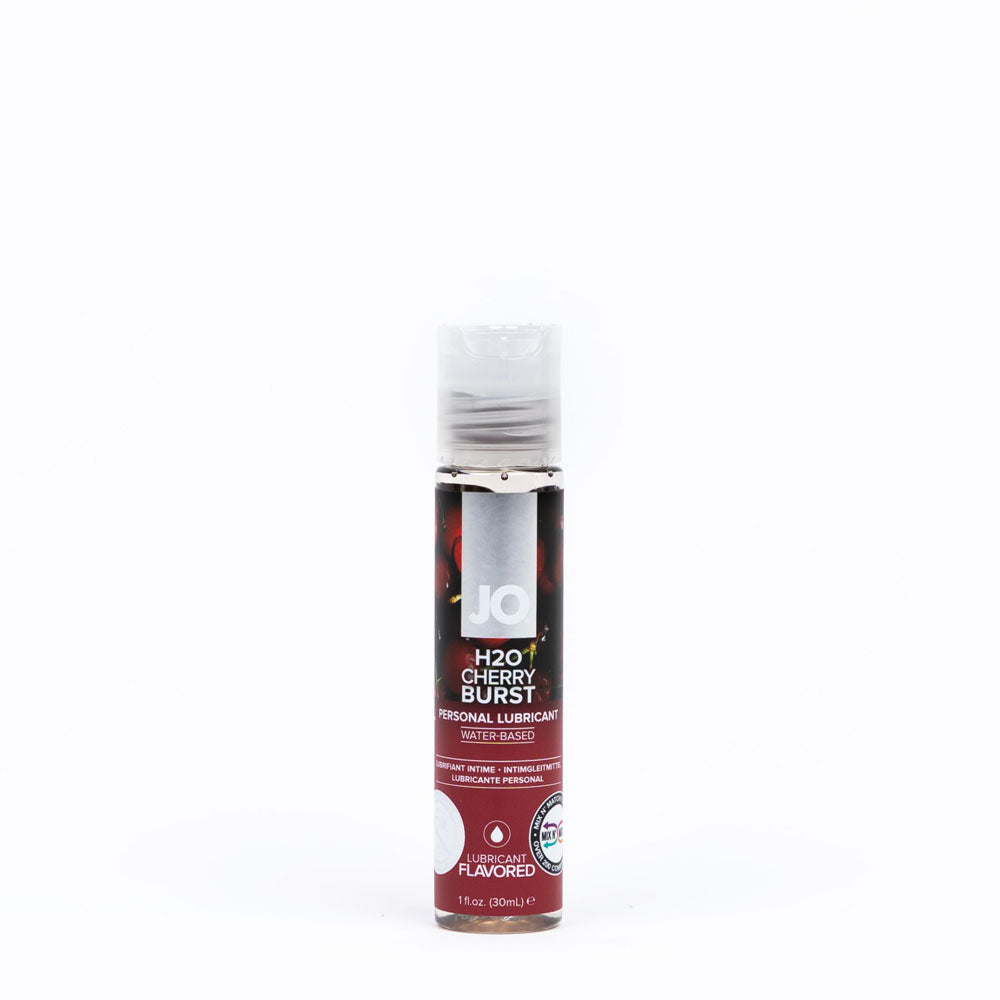 JO H2O Cherry Burst Lube - 30 mL - Cherry Flavoured Water Based Lubricant - 30 ml Bottle