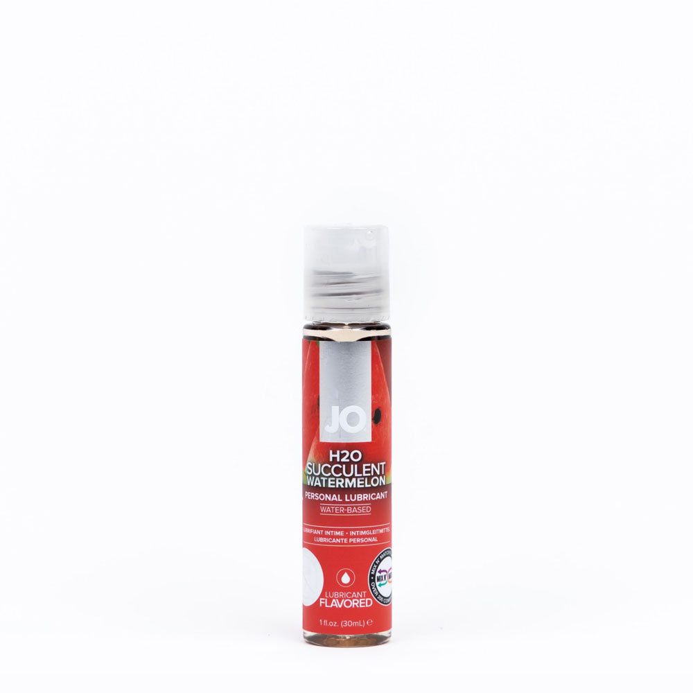 JO H2O Succulent Watermelon Lube - 30 mL - Watermelon Flavoured Water Based Lubricant - 30 ml Bottle