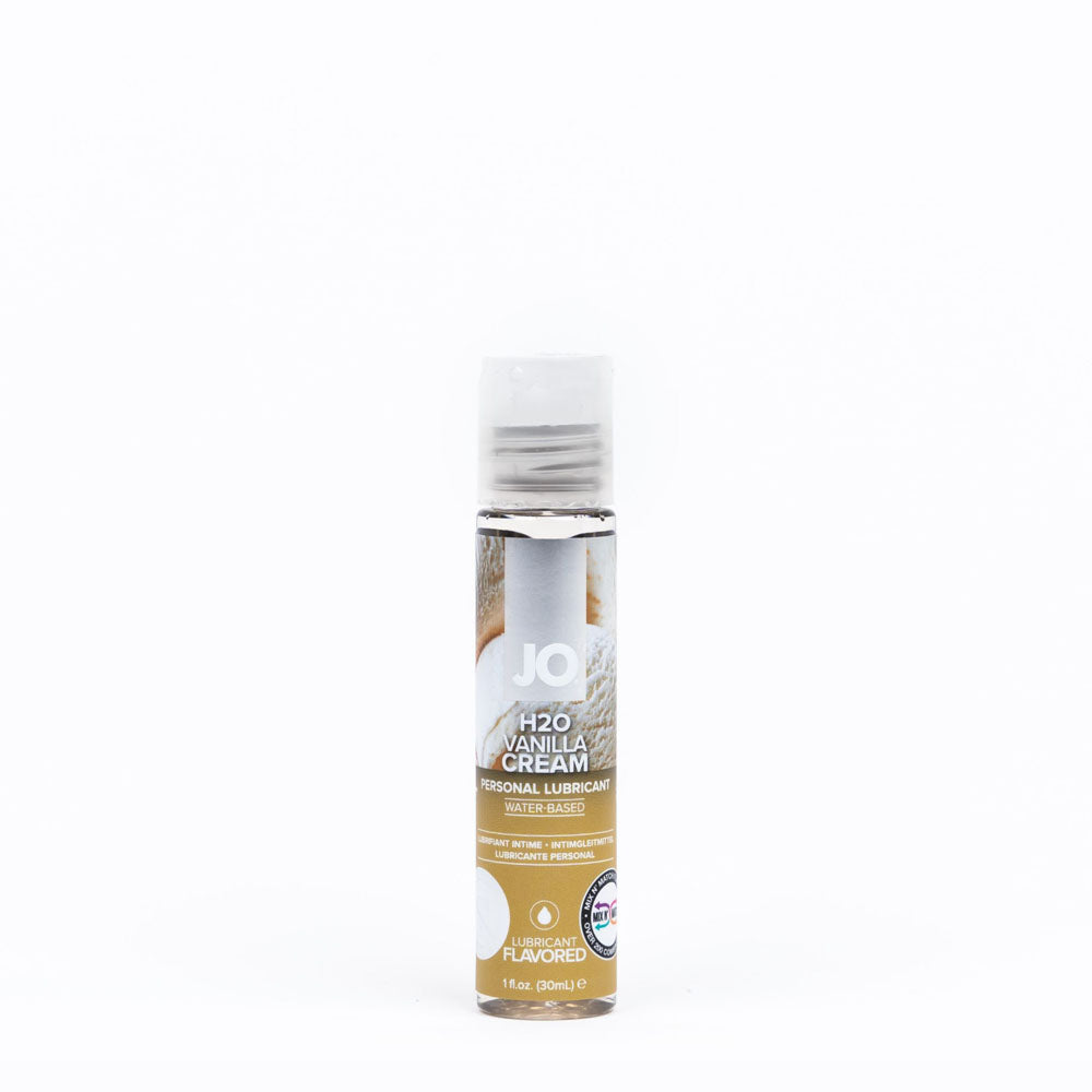 JO H2O Vanilla Cream Lube - 30 mL - Vanilla Flavoured Water Based Lubricant - 30 ml Bottle
