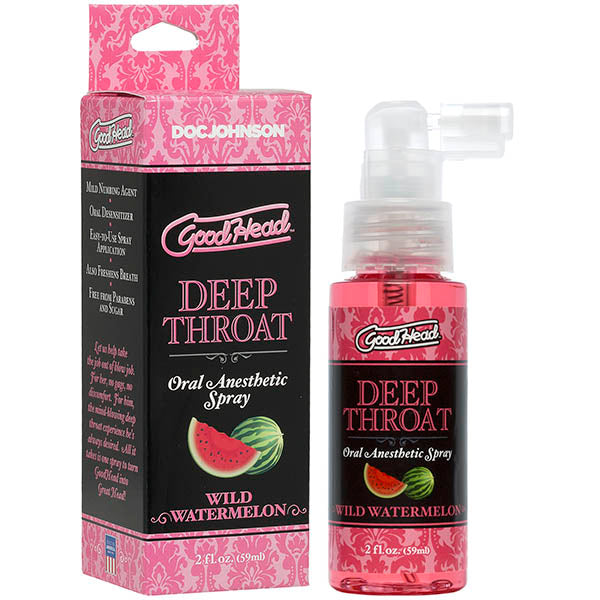 GoodHead Deep Throat Spray - Wild Watermelon - Wild Watermelon Flavoured Deep Throat Spray - 59 ml Bottle