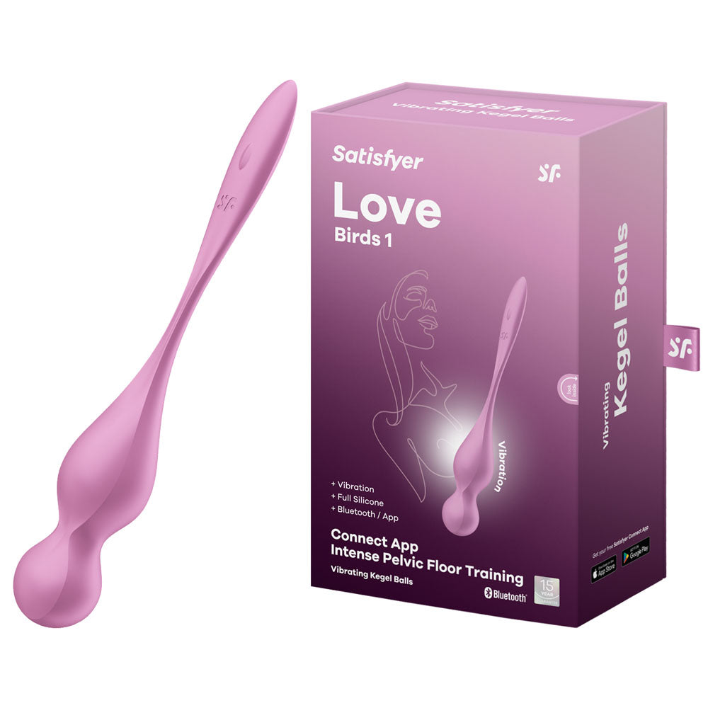 Satisfyer Love Birds 1 - Pink - Pink USB Rechargeable Pelvic Floor Trainer with App Control