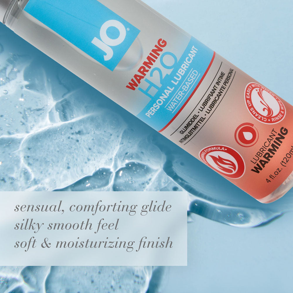 JO H2O Warming Lube - 120 mL - Water Based Warming Lubricant - 120 ml Bottle