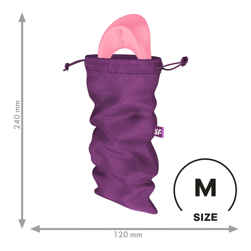 Satisfyer Treasure Bag Medium - Violet - Violet Medium Toy Storage Bag