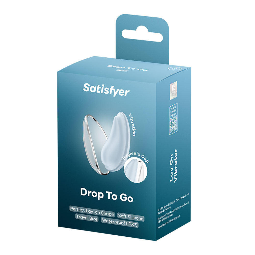 Satisfyer Drop To Go - Blue - Blue USB Rechargeable Clitoral Stimulator