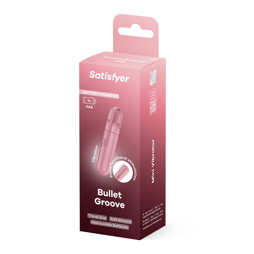 Satisfyer Bullet Groove - Battery Series - Rose Pink 9.8 cm Bullet