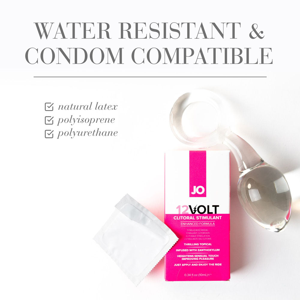 JO 12 Volt Clitoral Stimulant - 10 mL - Stimulating Gel for Women - 10 ml Tube
