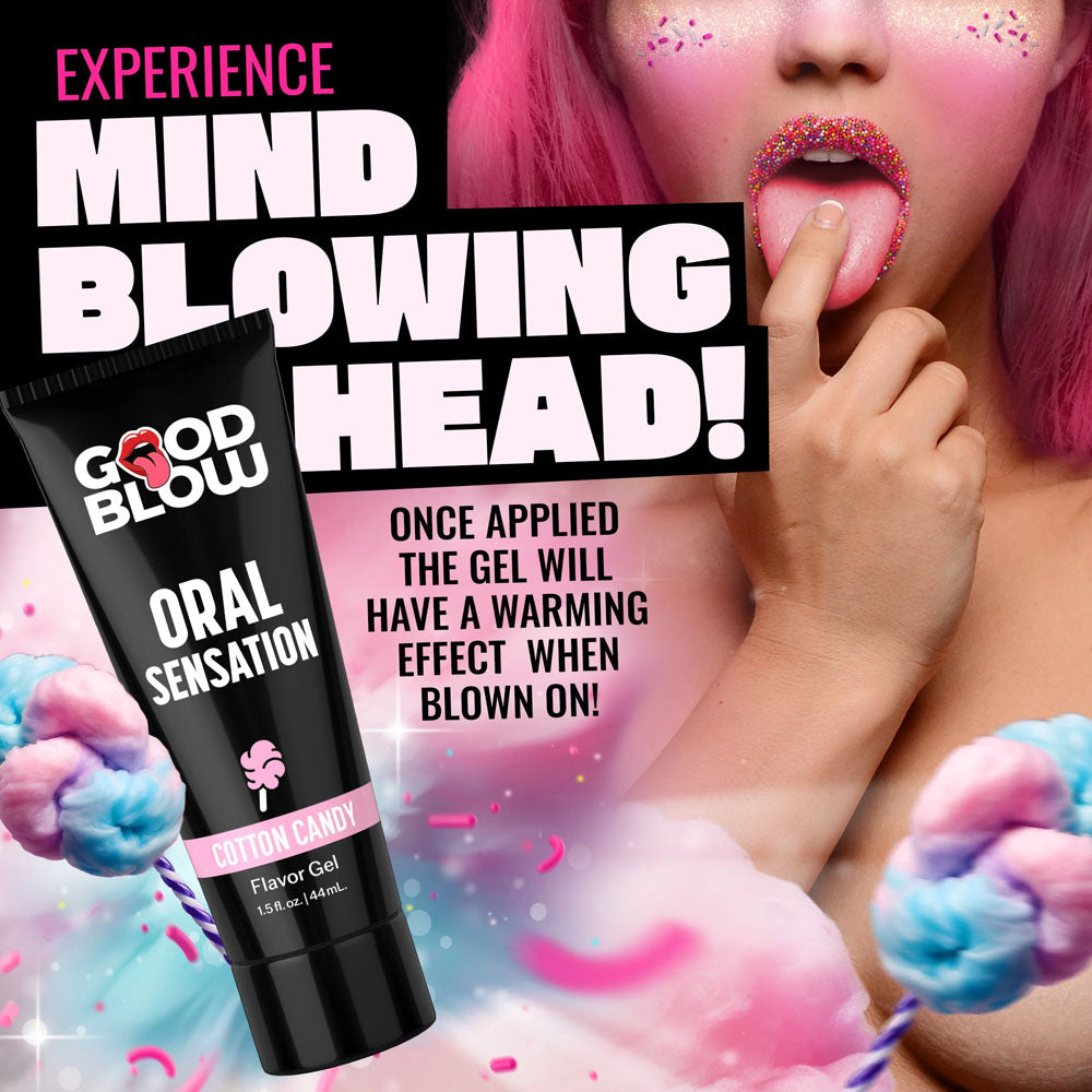 Good Blow Oral Sensation Gel - Cotton Candy - Cotton Candy Flavoured Oral Sex Gel - 44 ml Tube