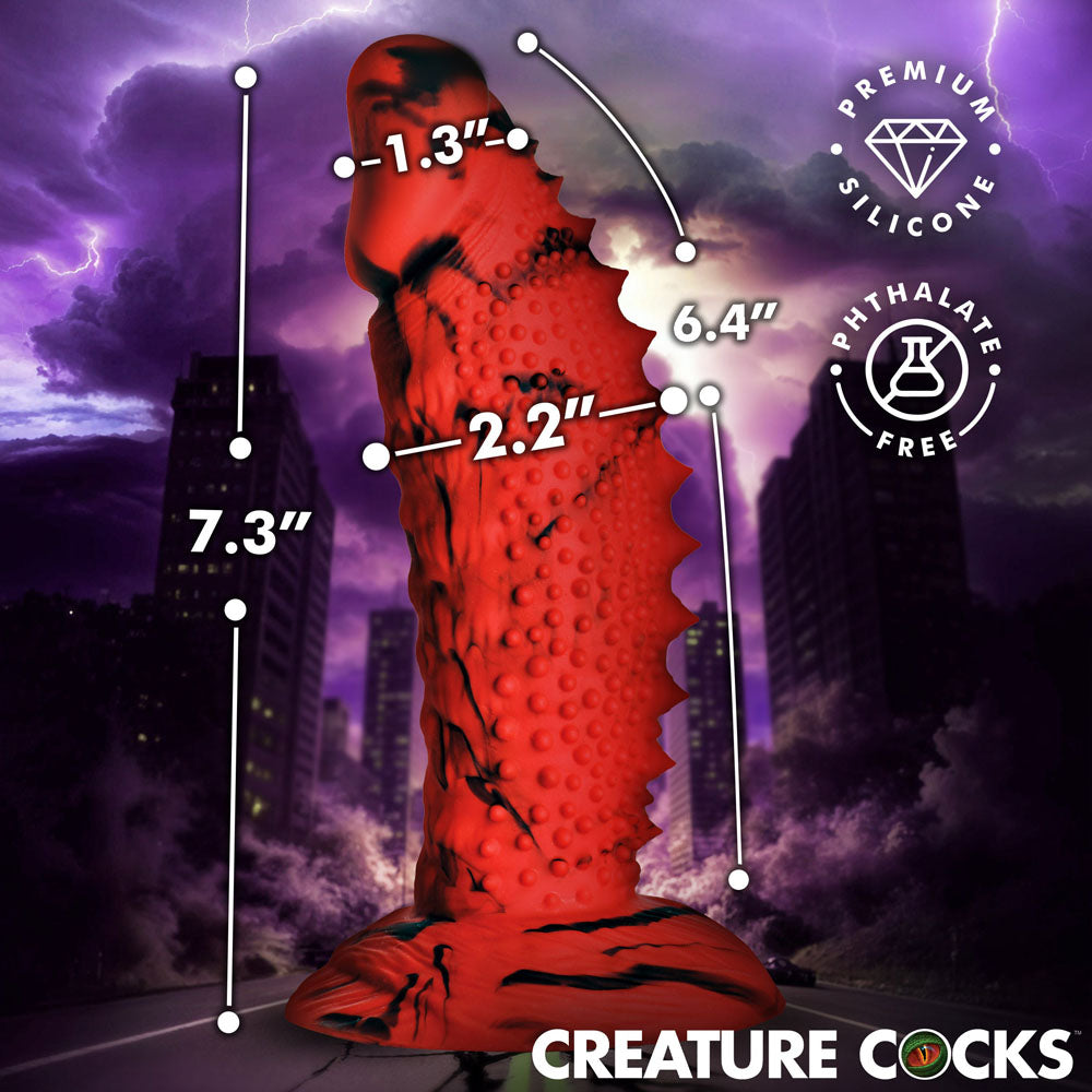Creature Cocks Gojira - Red/Black 18.5 cm Fantasy Dildo