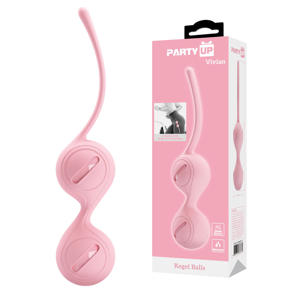 Party Up VIVIAN Kegel Balls - Pink - Pink Kegel Balls
