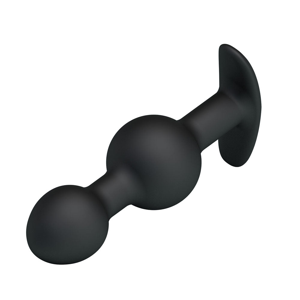 Party Up JAMES Anal Bead Plug - Black 10.4 cm Beaded Butt Plug