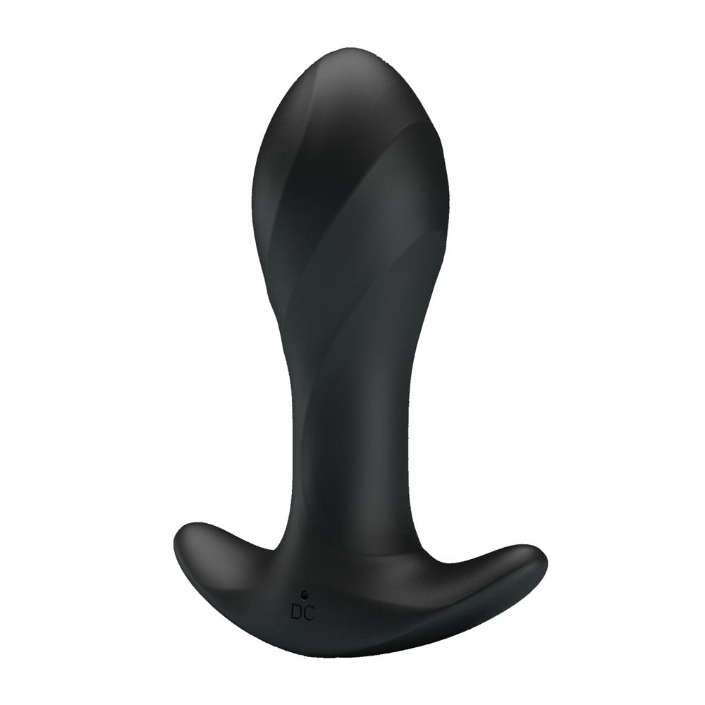 Party Up KEITH Vibrating Plug - Black 10.5 cm USB Rechargeable Vibrating Butt Plug