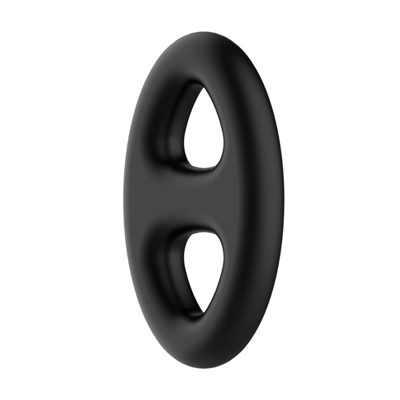 CRAZY BULL Oval Cock & Ball Ring - Black Cock & Ball Ring