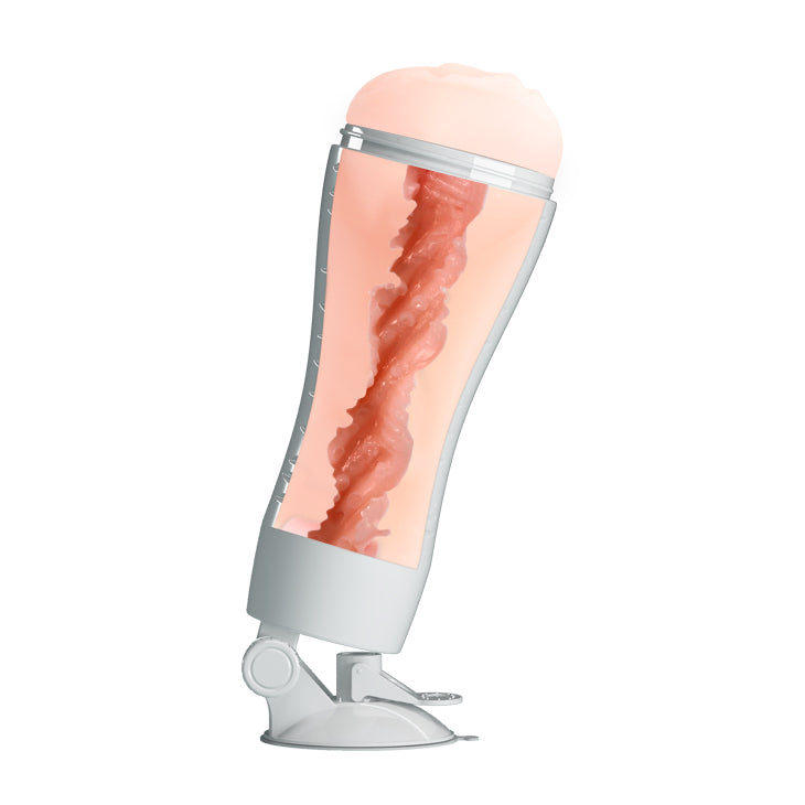 CRAZY BULL Flora Stroker - Flesh Squeezable Vagina Stroker with Suction Base