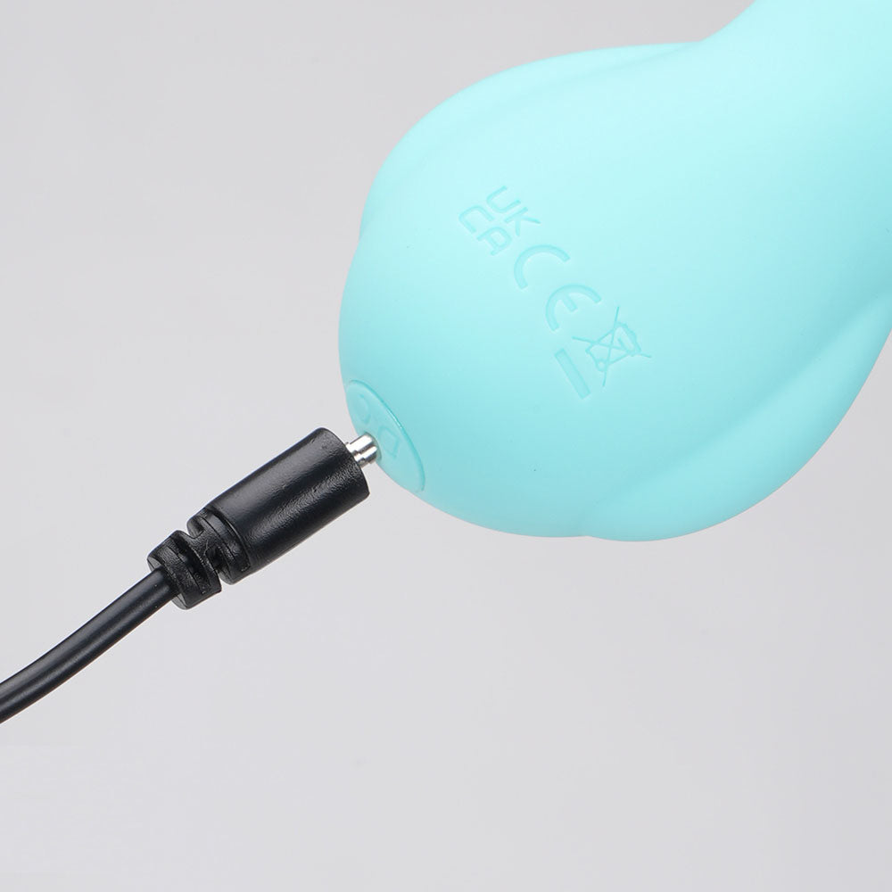 Maia BRI - Teal - Teal 9 cm USB Rechargeable Vibrating Bunny Bullet