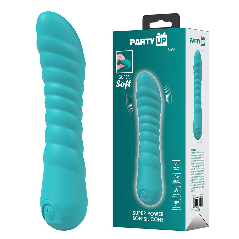 Party Up JAYLEI - Teal - Teal 14.6 cm USB Rechargeable Vibrator