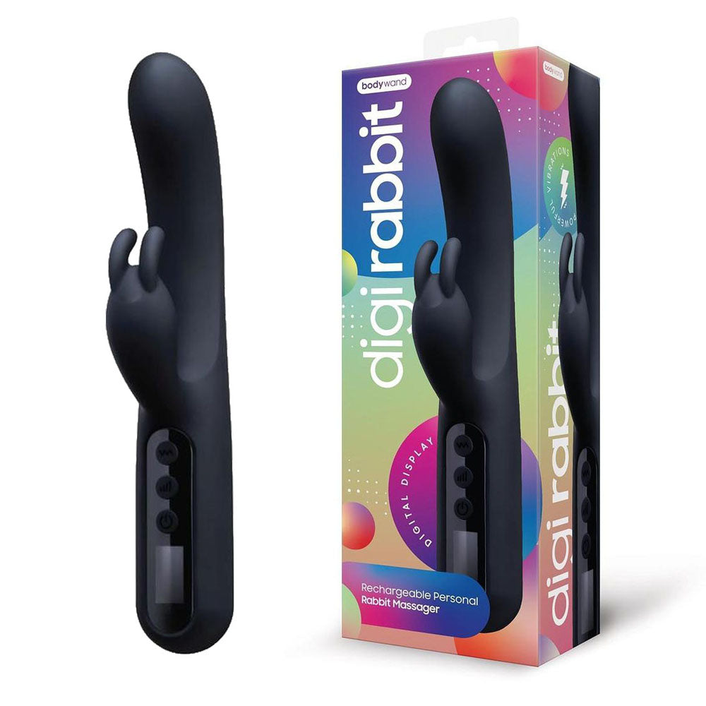 Bodywayd Digi Rabbit - Black 23 cm USB Rechargeable Rabbit Vibrator