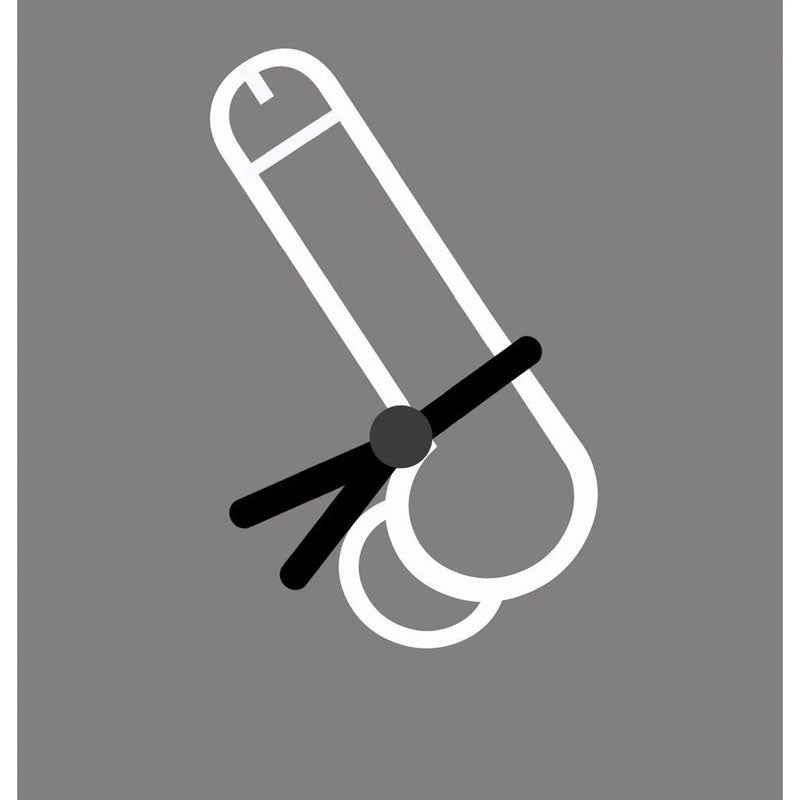 Boneyard Cock Leash Single - Black Adjustable Cock Lasso Ring