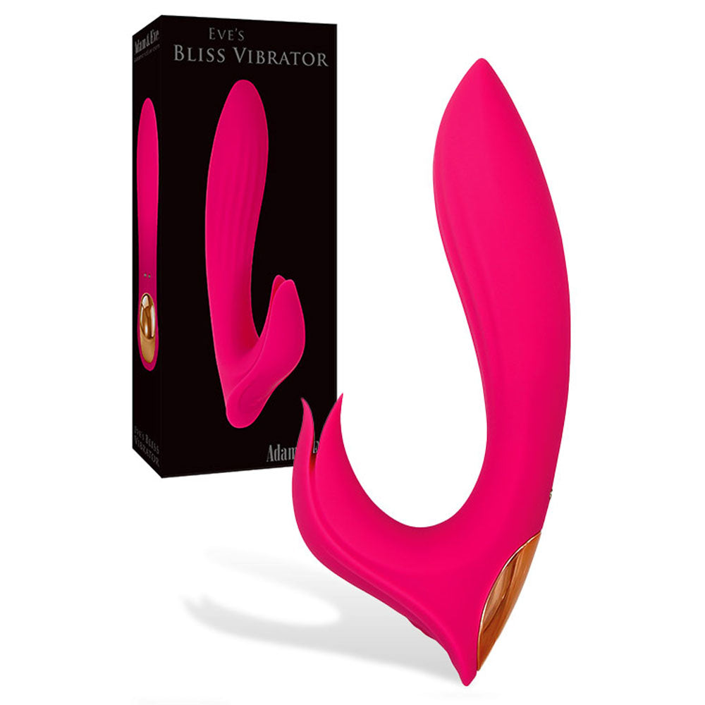 Adam & Eve EVES BLISS VIBRATOR - Pink 17.8 cm USB Rechargeable Rabbit Vibrator
