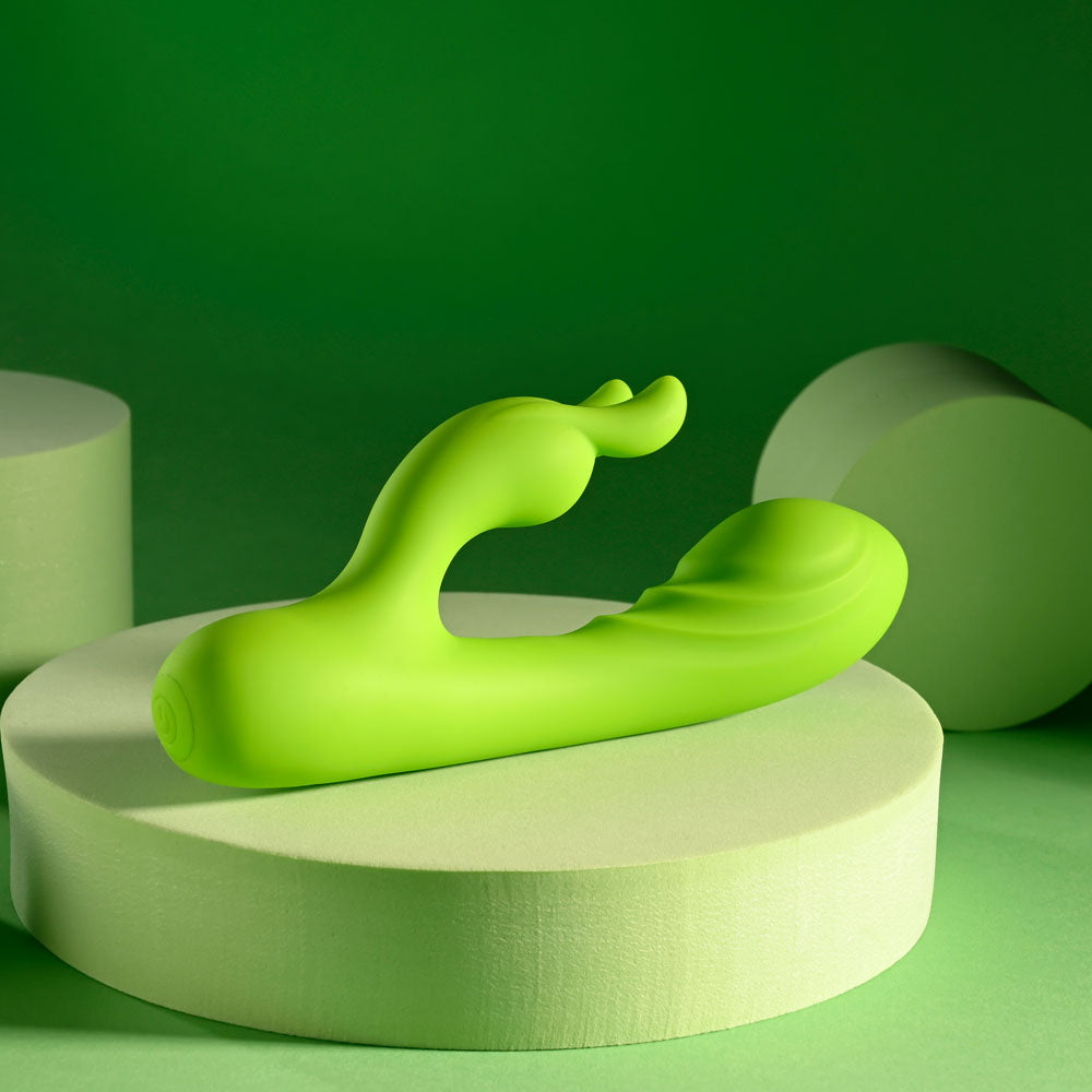 Evolved BRAT BUNNY - Green 16.2 cm USB Rechargeable Rabbit Vibrator