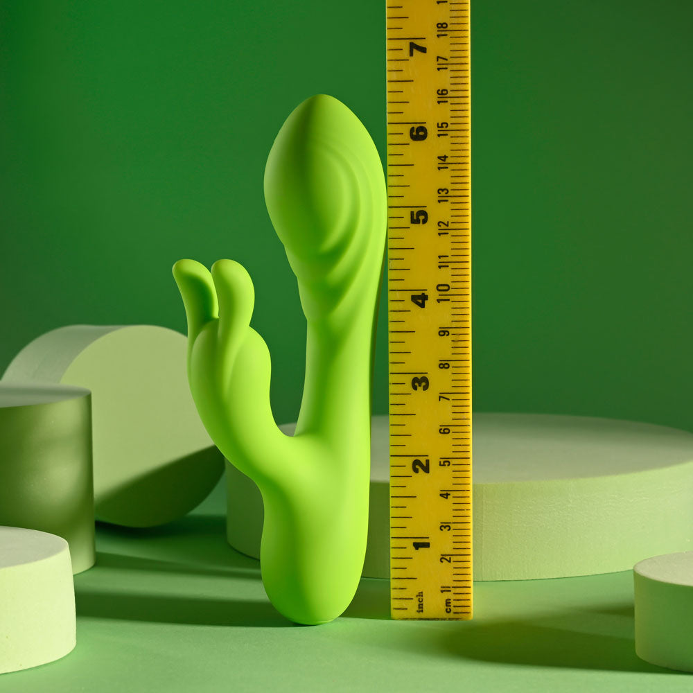 Evolved BRAT BUNNY - Green 16.2 cm USB Rechargeable Rabbit Vibrator