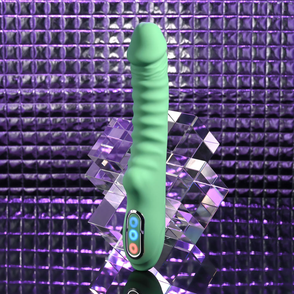 Evolved FULL THROTTLE - Mint Green 24.1 cm USB Rechargeable Vibrator
