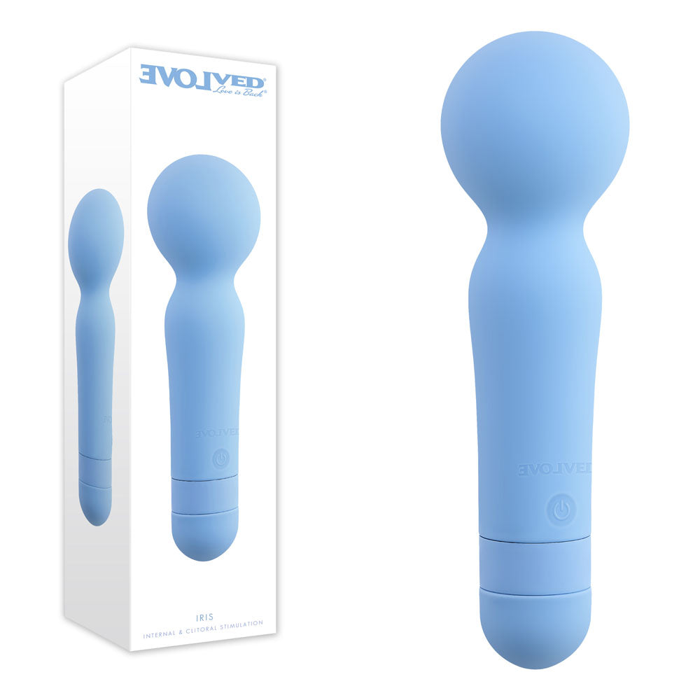 Evolved IRIS - Blue 18.3 cm USB Rechargeable Massage Wand