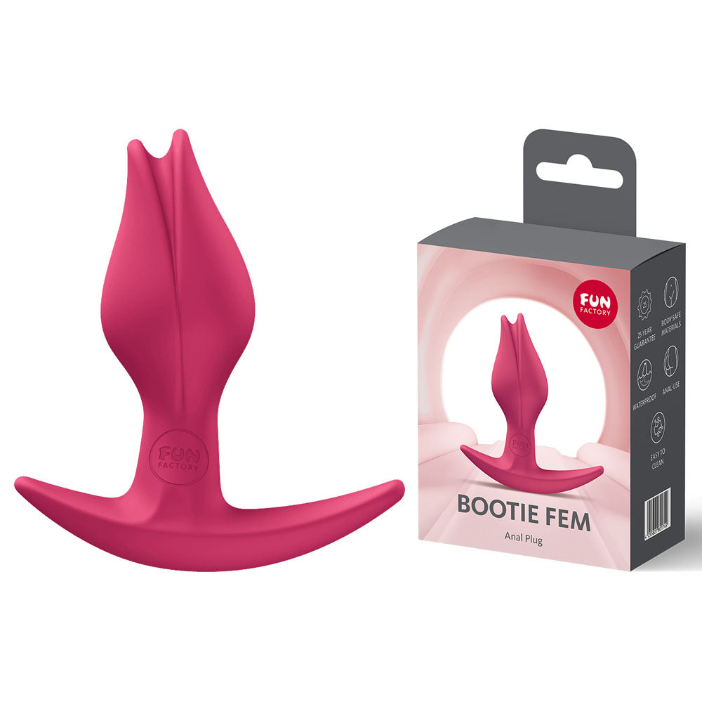 Fun Factory BOOTIE FEM Raspberry - Raspberry Red 8.5 cm Butt Plug