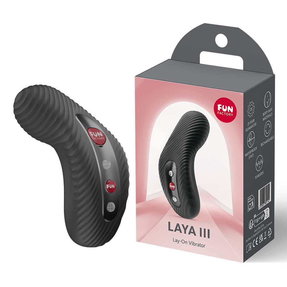 Fun Factory LAYA III Black - Black USB-C Rechargeable Stimulator