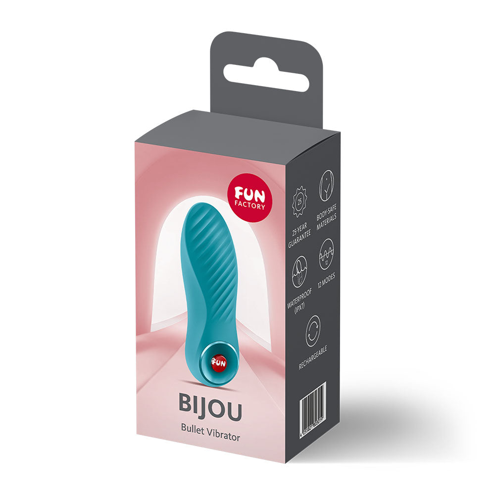 Fun Factory BIJOU Aquamarine - Aquamarine USB-C Rechargeable Stimulator