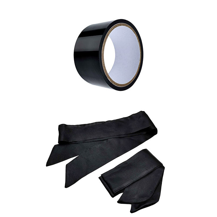Adam & Eve MIDNIGHT MOODS COLLECTION - Black Couples Bondage Kit - Set of 10 Pieces