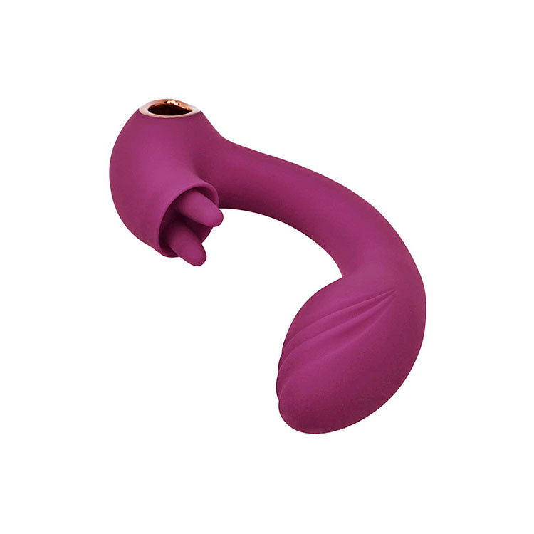 Adam & Eve ROSE GOLD CLIT TICKLER - Red 22 cm USB Rechargeable Rabbit Vibrator