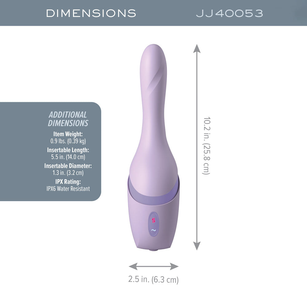 JimmyJane Hello Bang - Purple 27 cm USB Rechargeable Warming & Thrusting Vibrator