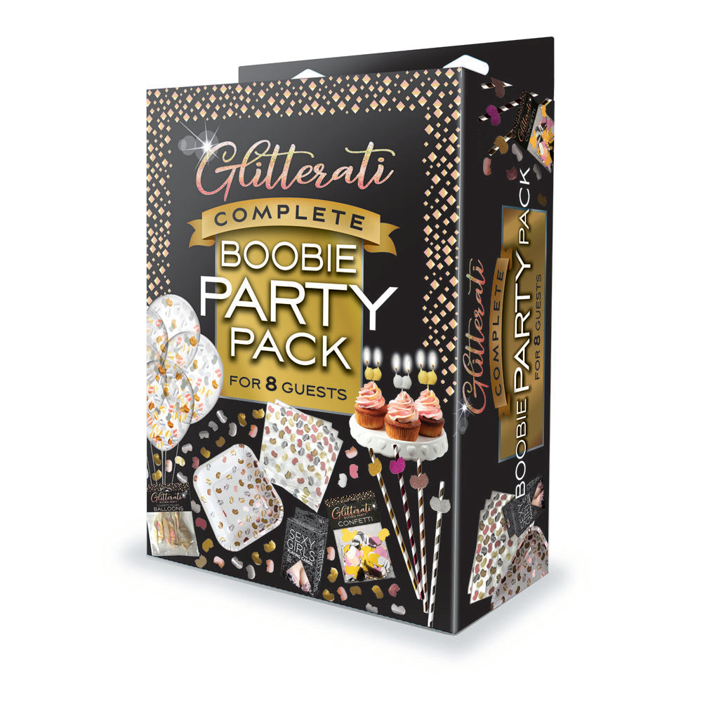 Glitterati Complete Boobie Party Pack - Party Set for 8 People