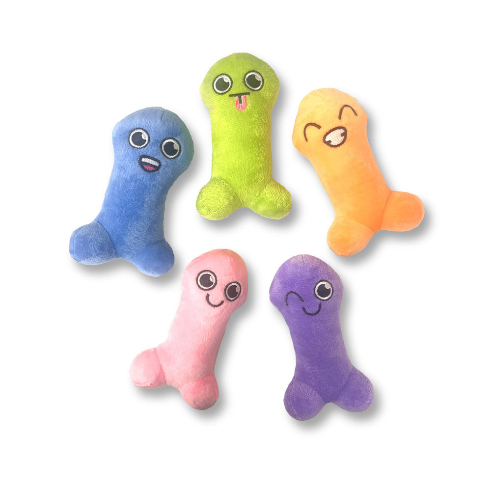 Suck A Bag Of Dicks Plushy Pillows - Mini Fuzzy Dicky Plushy Pillows - Set of 5