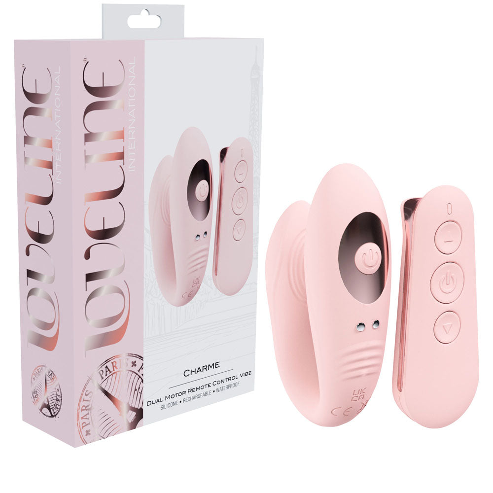 LOVELINE Charme Dual Motor Vibe - Pink USB Rechargeable Dual Motor Vibrator with Wireless Remote