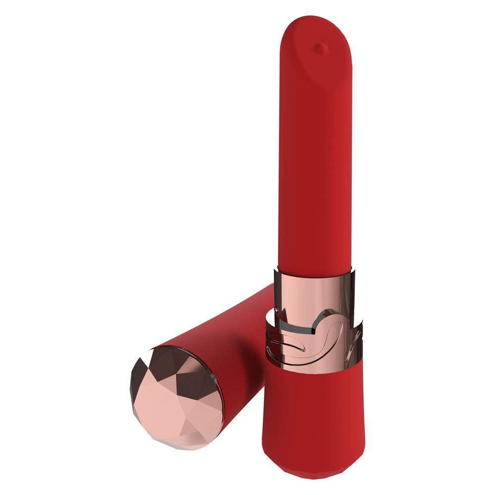 LOVELINE Dahlia - Red - Red 12.5 cm USB Rechargeable Lipstick Vibrator