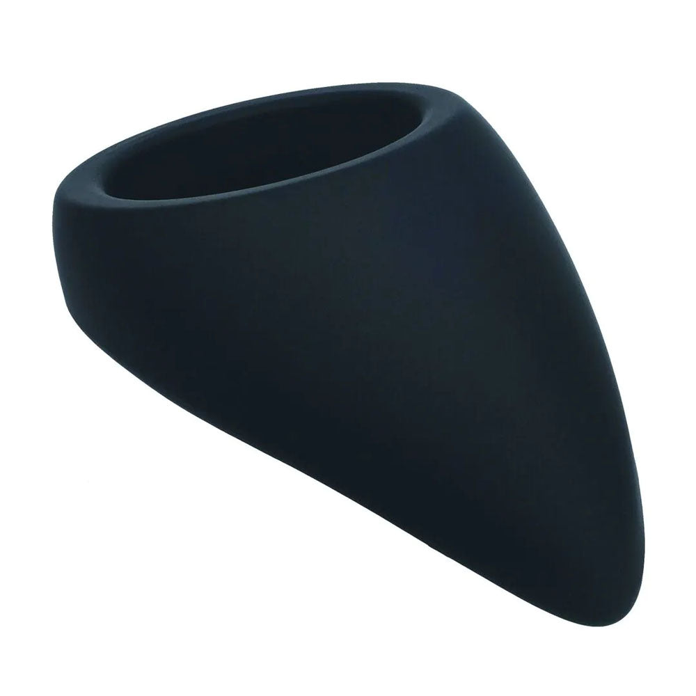 LEVELZ Teardrop Silicone Cock Ring - Black - Black Cock Ring