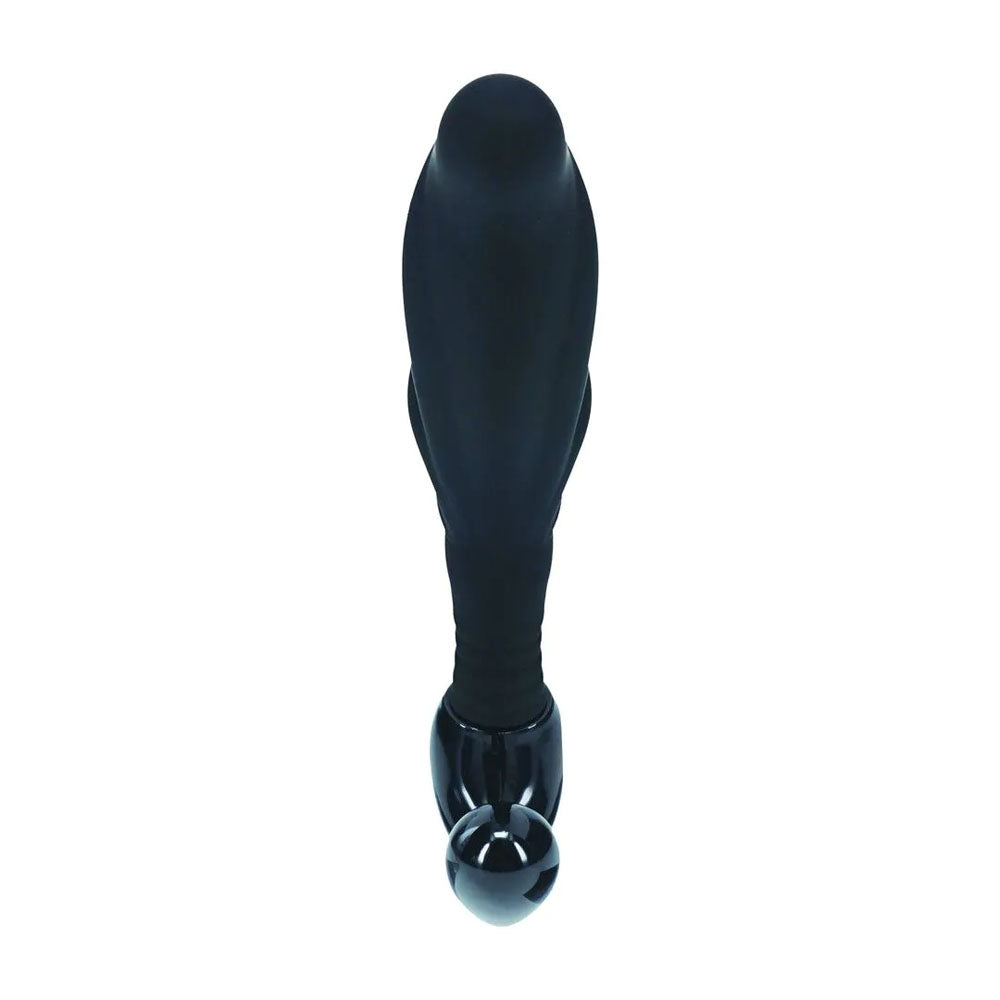LEVELZ Rippled with Hard Loop Prostate Massager - Small - Black Small Prostate Massager