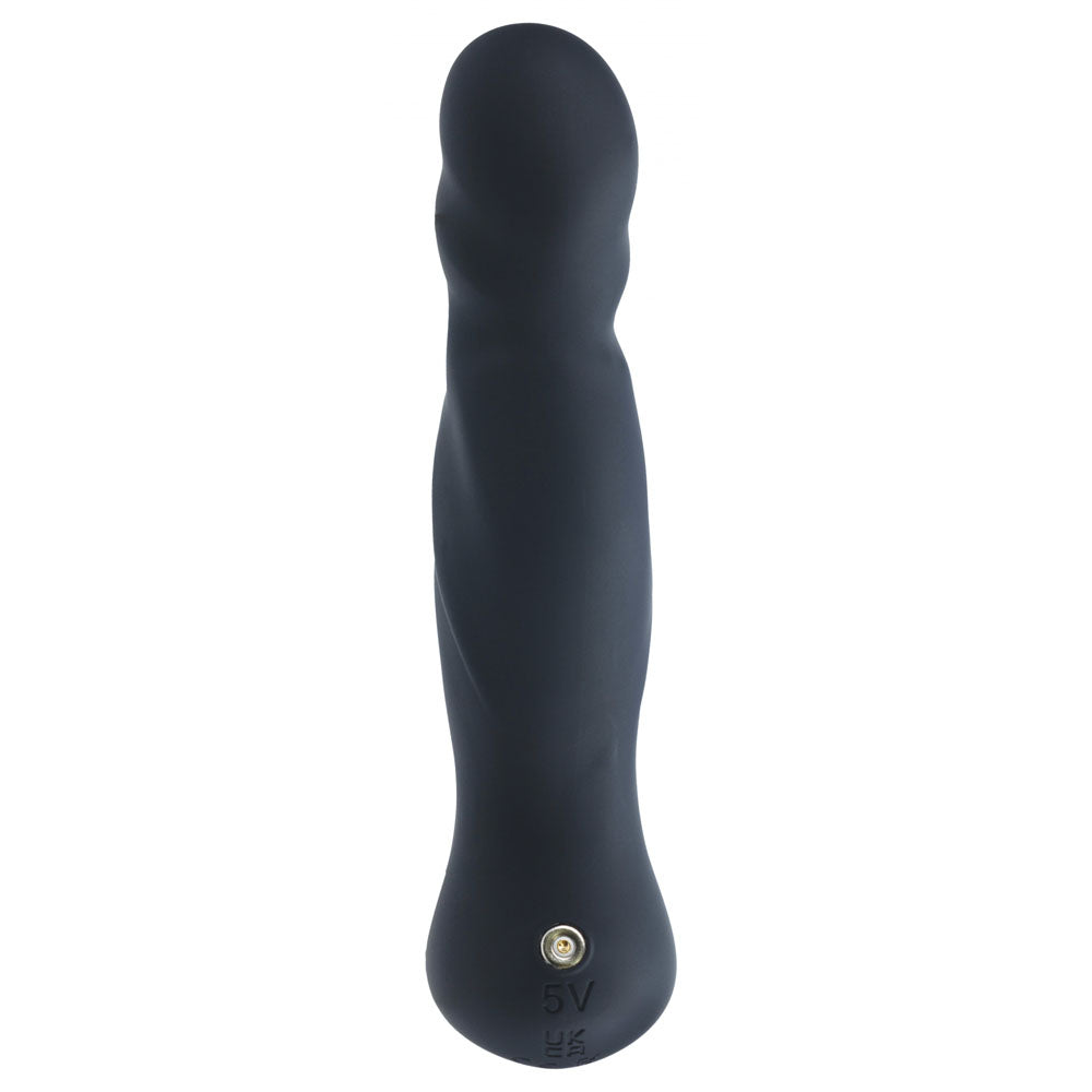 LEVELZ Vibrating & Thrusting Silicone Prostate Massager - Black 14.7 cm USB Rechargeable Thrusting Prostate Massager