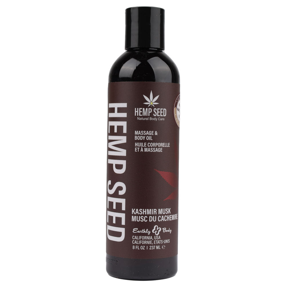 Hemp Seed Massage & Body Oil - Kashmir Musk (Brandy