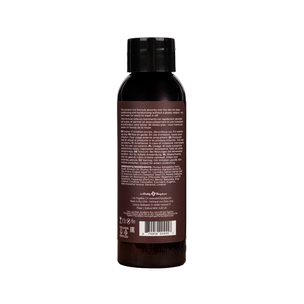 Hemp Seed Massage & Body Oil - Nag Champa (East Indian Incense) Scented - 59 ml Bottle