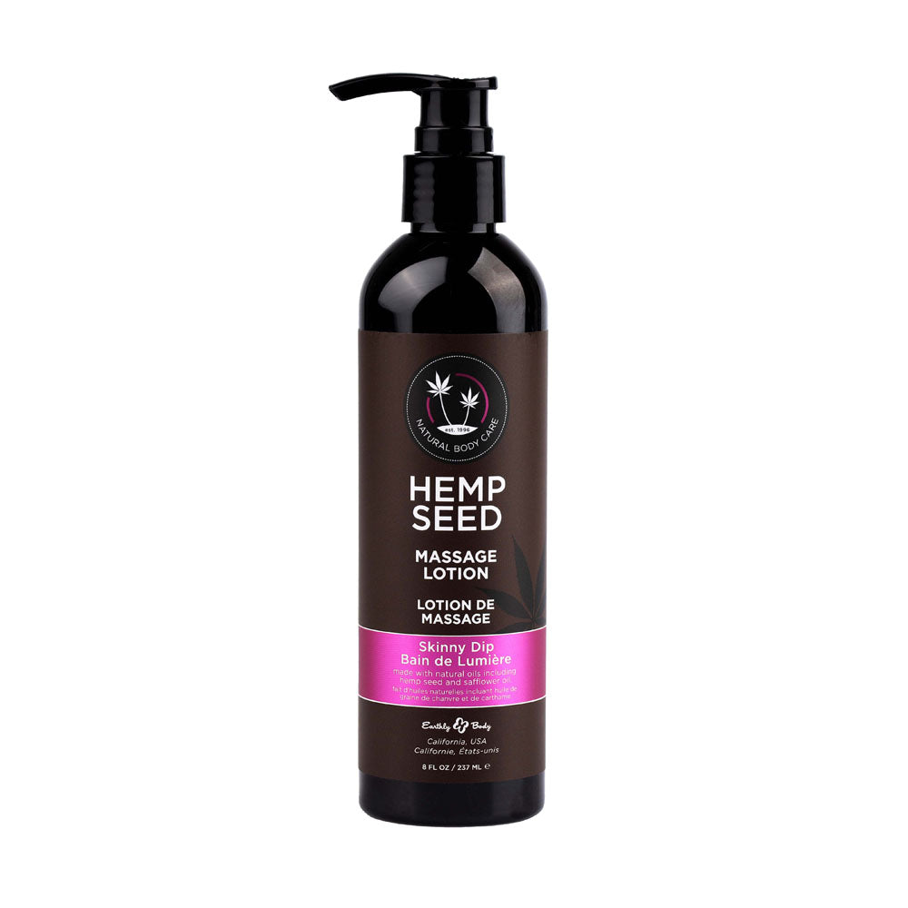 Hemp Seed Massage Lotion - Skinny Dip (Vanilla & Fairy Floss) Scented - 237 ml Bottle