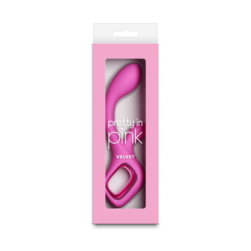 Pretty in Pink Velvet - Pink - Pink 18.7 cm USB Rechargeable Rabbit Vibrator