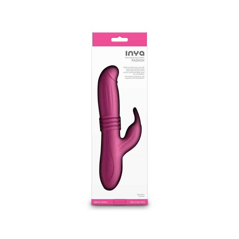 INYA Passion - Pink - Pink 22.2 cm USB Rechargeable Thrusting Rabbit Vibrator