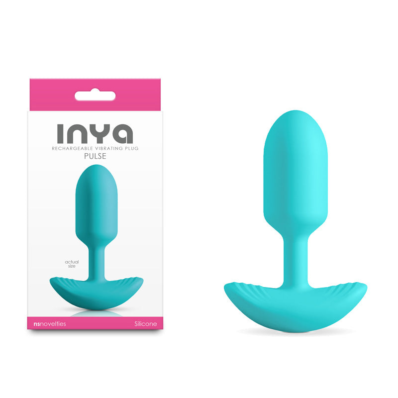 INYA Pulse - Teal - Teal 11 cm USB Rechargeable Vibrating Butt Plug