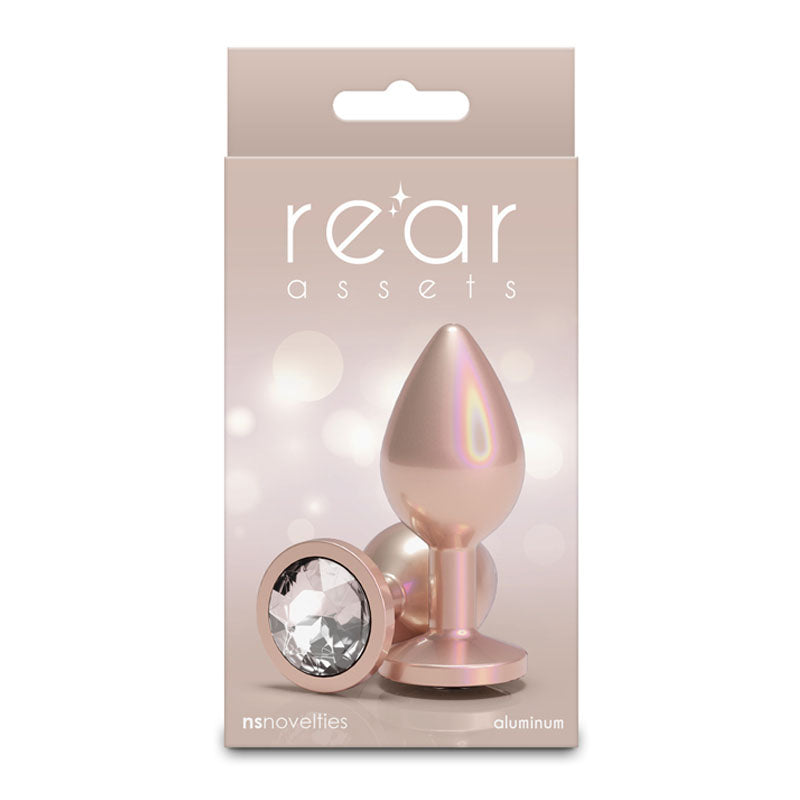 Rear Assets Iridescent - Medium - Champagne - Iridescent Champagne 8.2 cm Medium Butt Plug