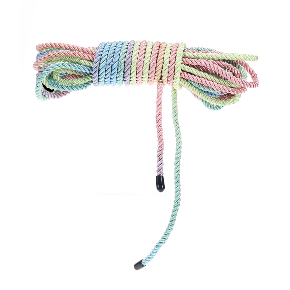 OUCH! Bondage Rope - 10 M - Multicolour 1 - Multicoloured Nylon Bondage Rope - 10 metre Length