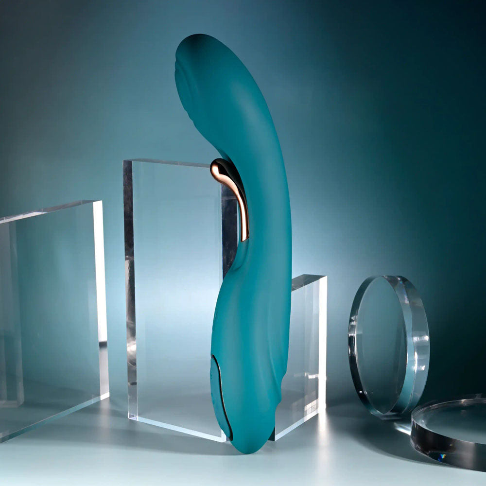 Playboy Pleasure AURELIE - Green 22.7 cm USB Rechargeable Vibrator with Internal Flicker