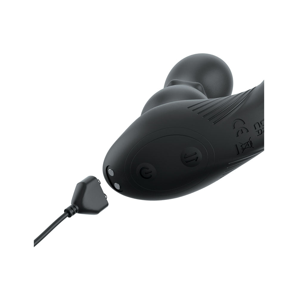 Anal Fantasy Elite Ass-Gasm Slide & Glide - Black USB Rechargeable Prostate Massage with Cock Ring