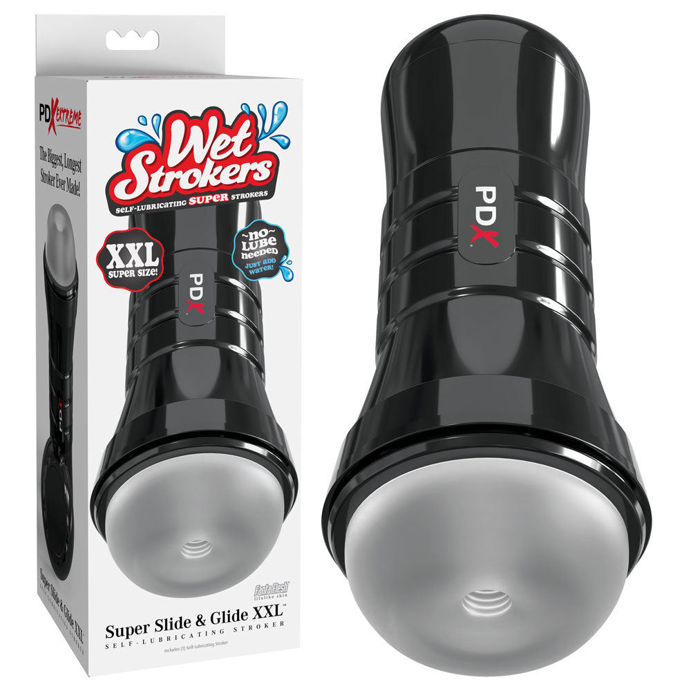 PDX Wet Pussies - Super Slide & Glide XXL - Clear Stroker